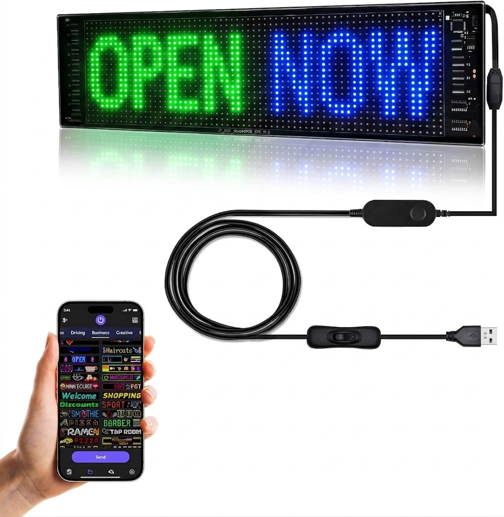 Programmable Scrolling LED Sign with Bluetooth App Control
