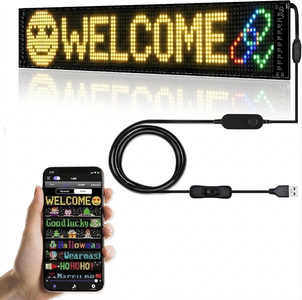Programmable Scrolling LED Sign with Bluetooth App Control