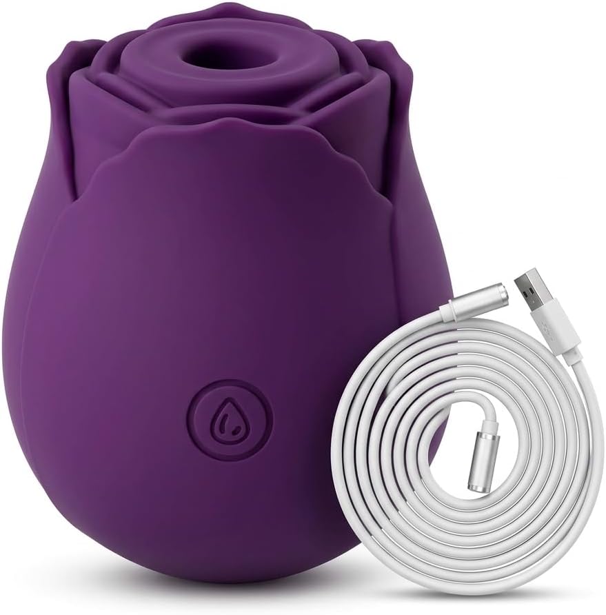 Veloura Rose Clitoral Stimulator, Rechargeable, Waterproof Personal Massager for Her
