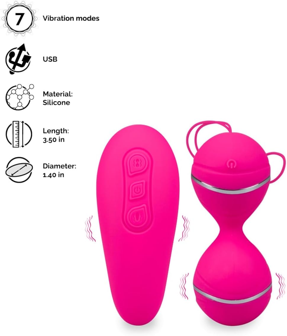2 Wireless Remote Control Vibrating Egg Ball with Ball Vibrators for Her