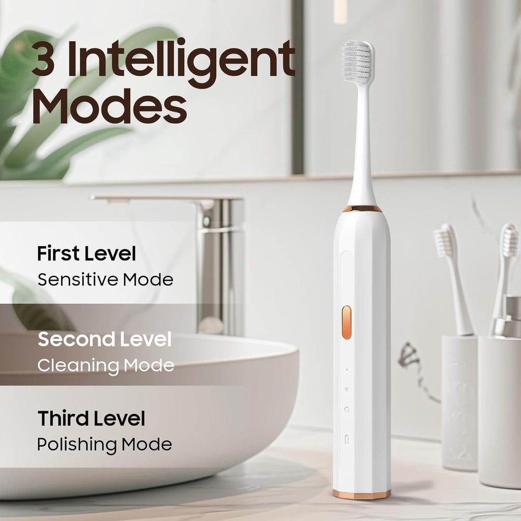Sonic Electric Toothbrush for Adults – Rechargeable Ultrasonic Toothbrush