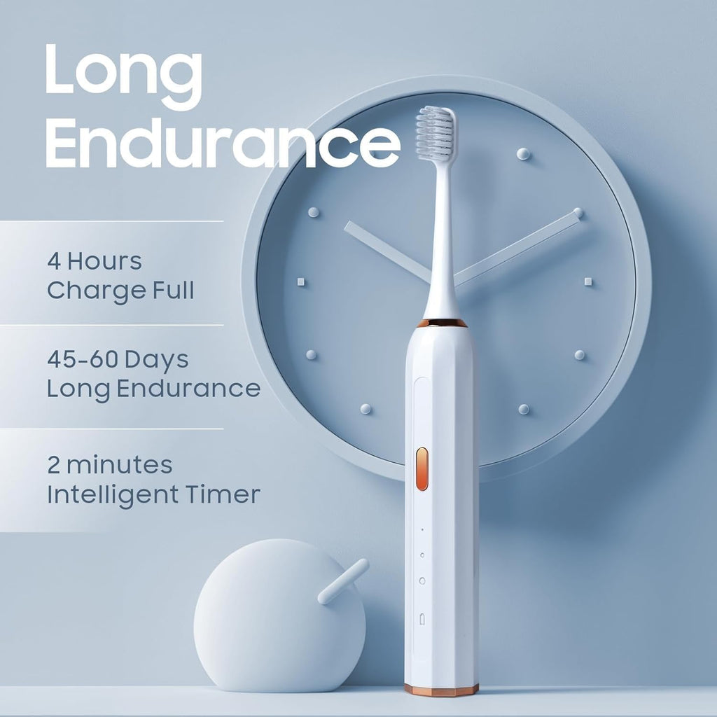 Sonic Electric Toothbrush for Adults – Rechargeable Ultrasonic Toothbrush
