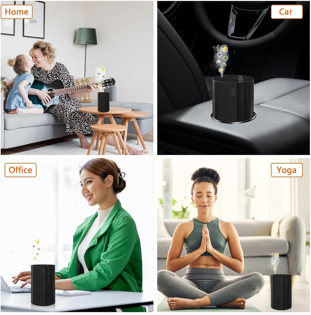 Waterless Essential Oil Diffuser, Portable Aromatherapy Diffuser with 20mL Capacity