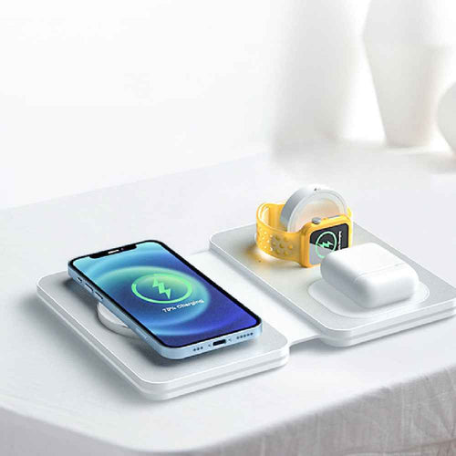 3-in-1 Foldable Wireless Charging Station – Aluminum Alloy