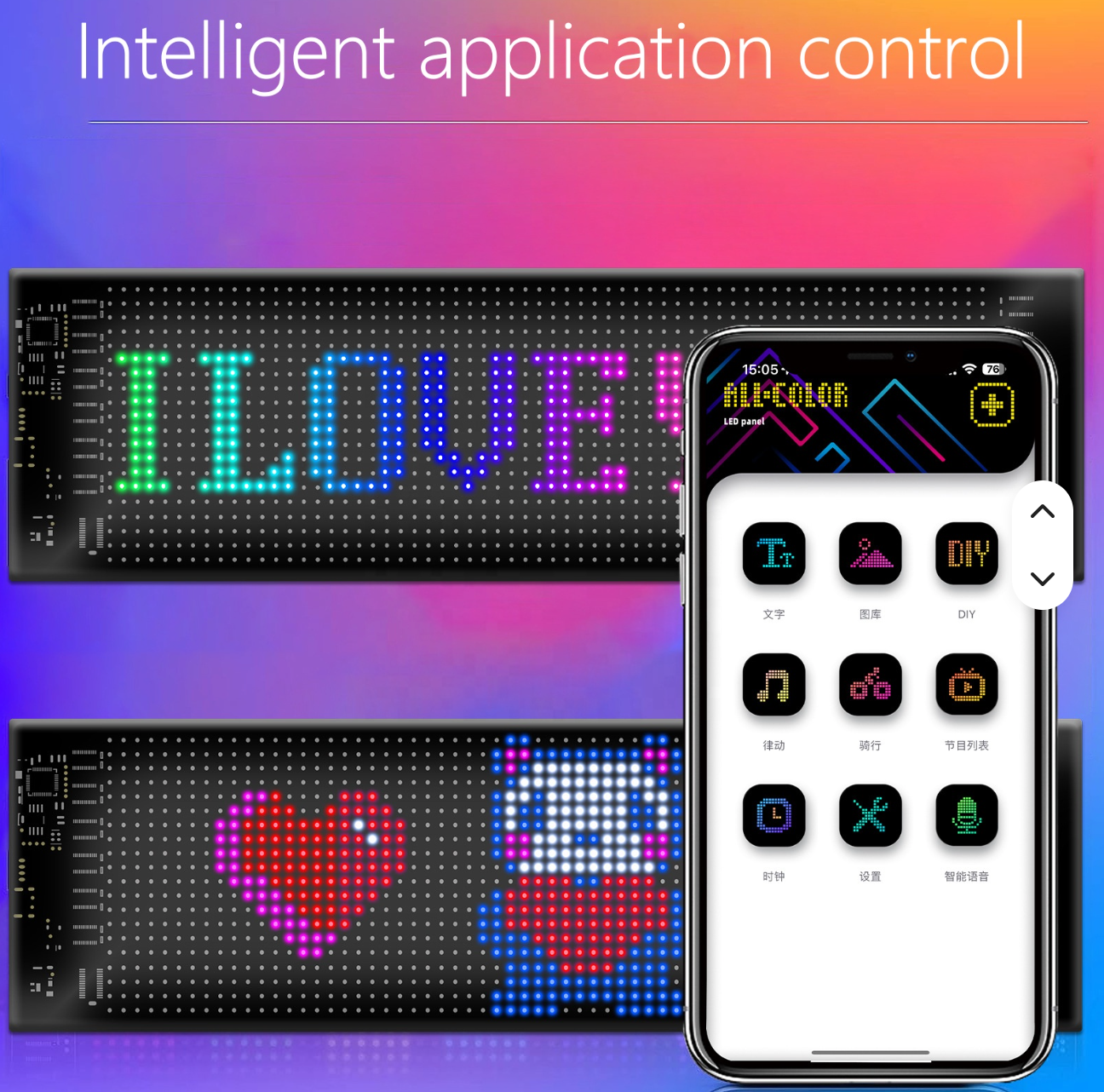 Programmable Scrolling LED Sign with Bluetooth App Control