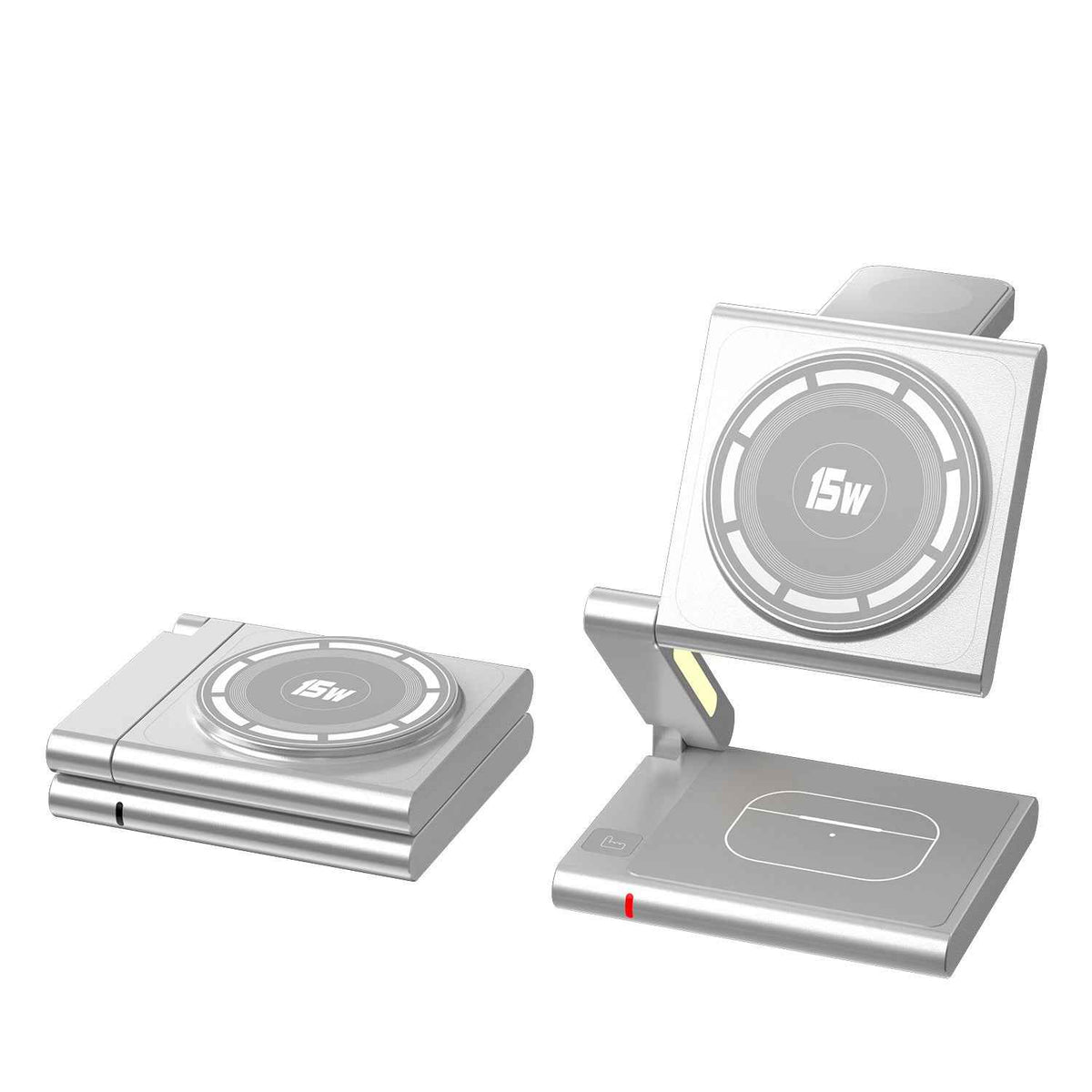 3-in-1 Foldable Wireless Charging Station for Phone, Earbuds & Apple Watch