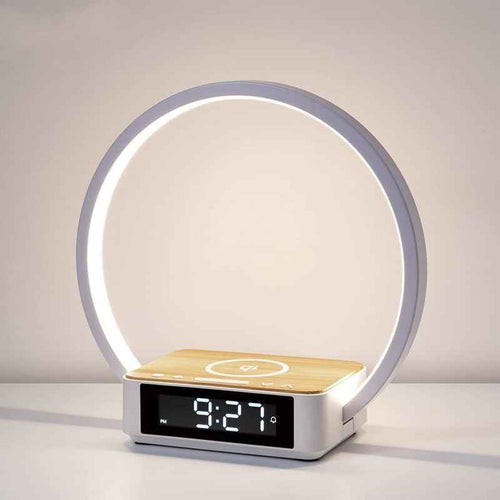 3-in-1 Wireless Charging Night Lamp with Phone Stand – 10W Bedside Charger