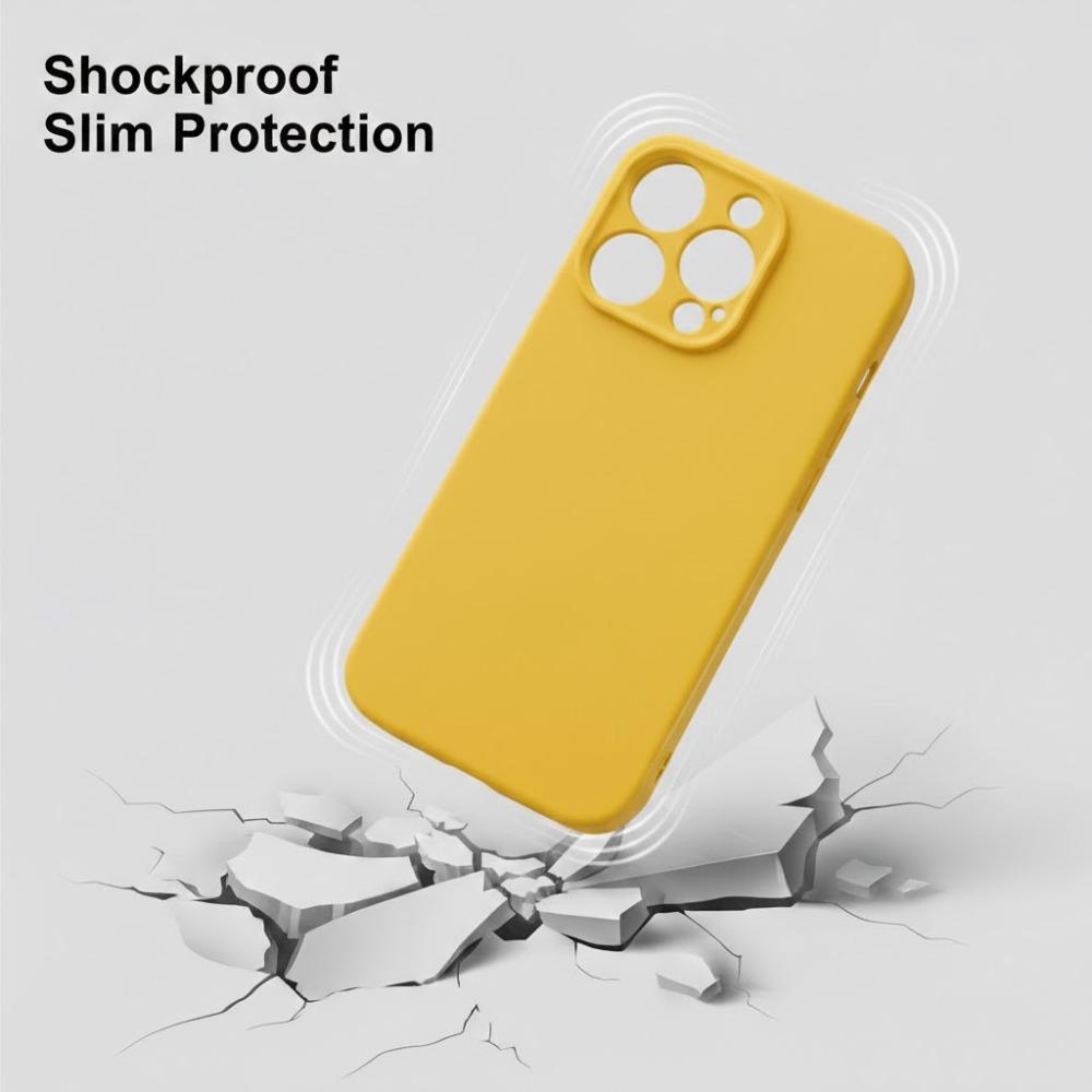 iPhone 15 Yellow Case with MagSafe, Shockproof Slim Phone Case for iPhone 15 with Camera Protection